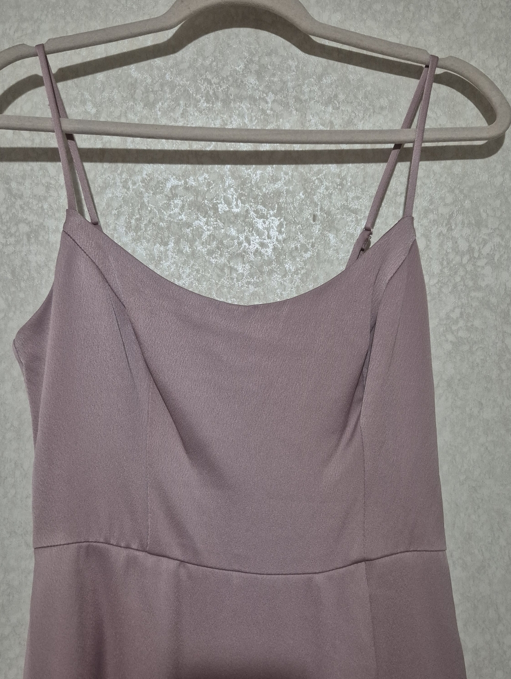 NWT David's Bridal Quartz Scoop Neck Spag Slip-Style Maxi Dress..Size:6 - Picture 6 of 14